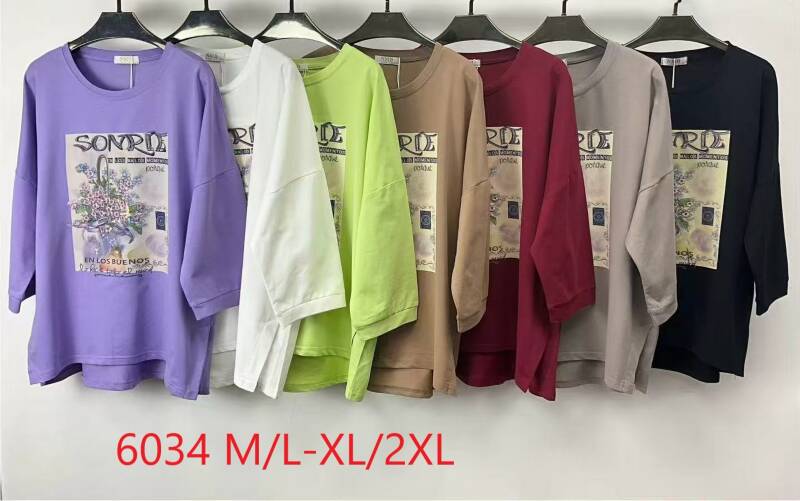Bluzki damskie Roz M/L-XL-2XL, Mix Kolor Paczka 12 szt